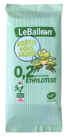 Éthylotest 0,2g/L NF - Jeune Conducteur - Le Ballon