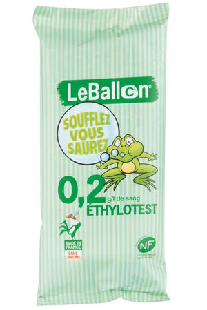 Éthylotest 0,2g/L NF - Jeune Conducteur - Le Ballon (Copie)