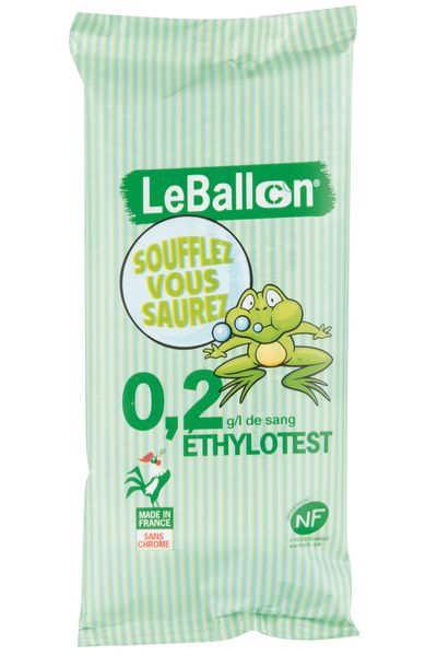 Éthylotest 0,2g/L NF - Jeune Conducteur - Le Ballon (Copie)